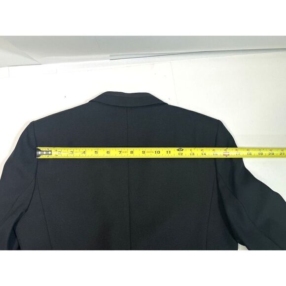 Helmut Lang Women's Black Peak Lapel Blazer Jacket Size 10 Button Lined - Picture 8 of 16
